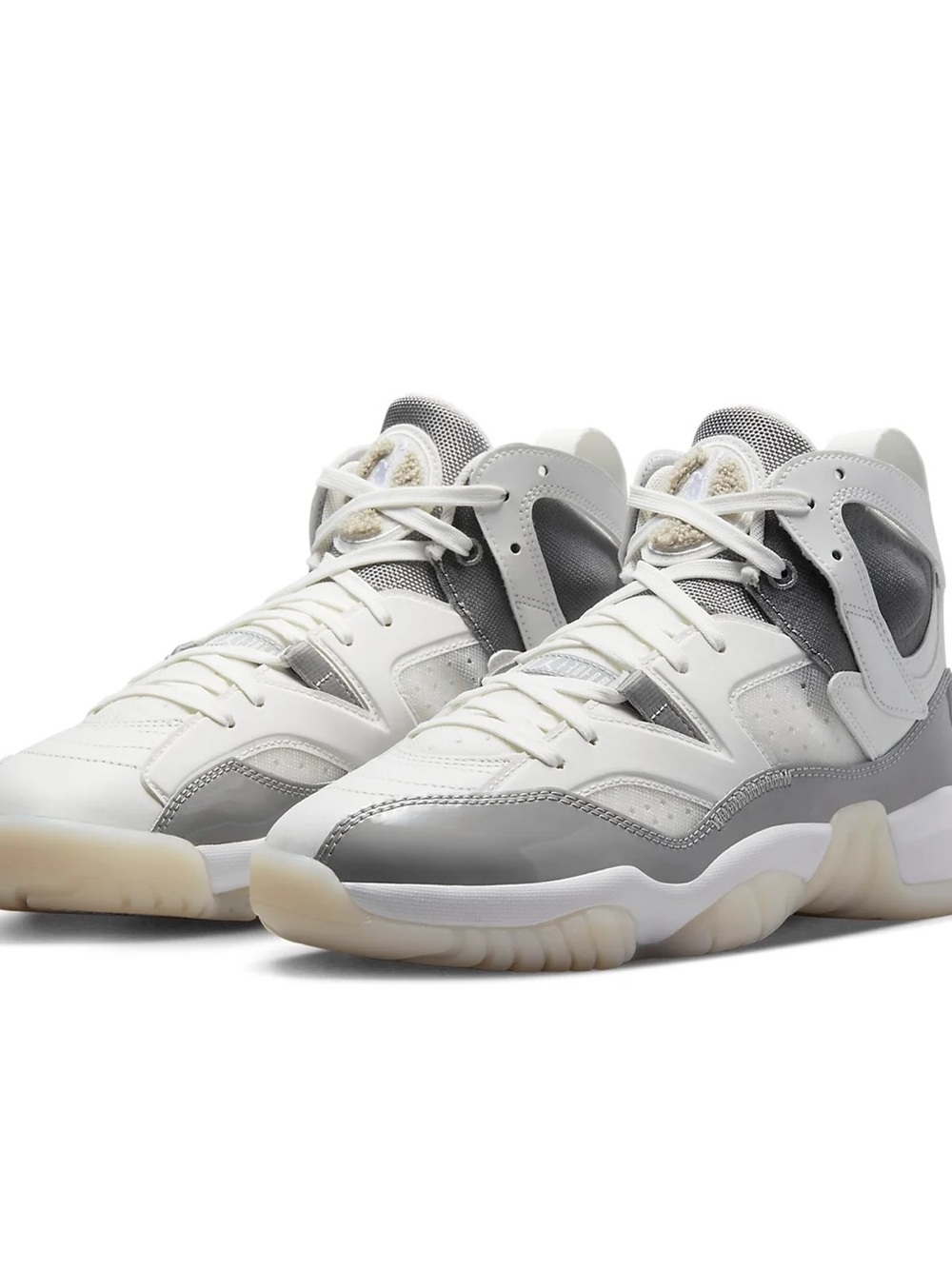 Nike Jordan's Women's High-Top Sneakers in White and Gray